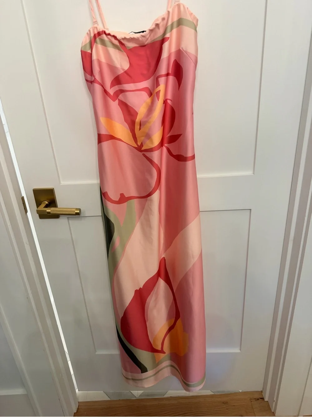 Abercrombie & Fitch Pink Floral Maxi Slip Dress